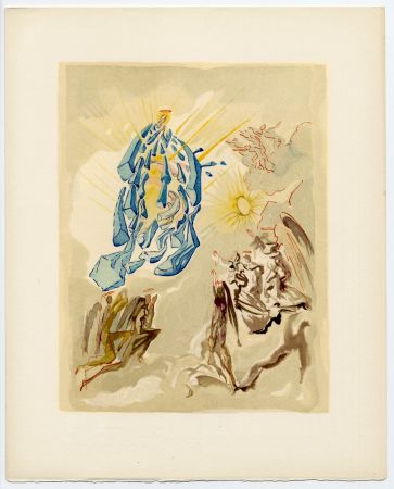 Gravure Sur Bois Dali - Dante recouvre la vue. La Divine Comédie (Le Paradis, Chant 26)