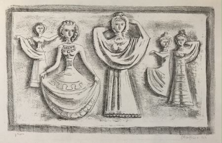 Lithographie Campigli - DANZE NOTTURNE