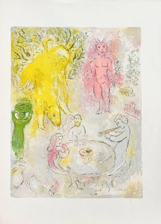 Lithographie Chagall - Daphnes and Chloé, planche XXIII