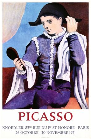 Affiche Picasso - (d'après). Affiche : Galerie Knoedler. « PICASSO » Octobre-Novembre 1971