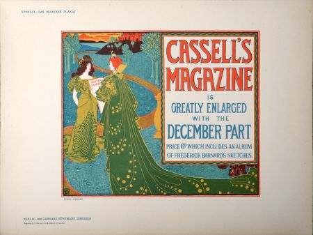 Lithographie Rhead - Das Moderne Plakat : Cassel's Magazine, 1897 