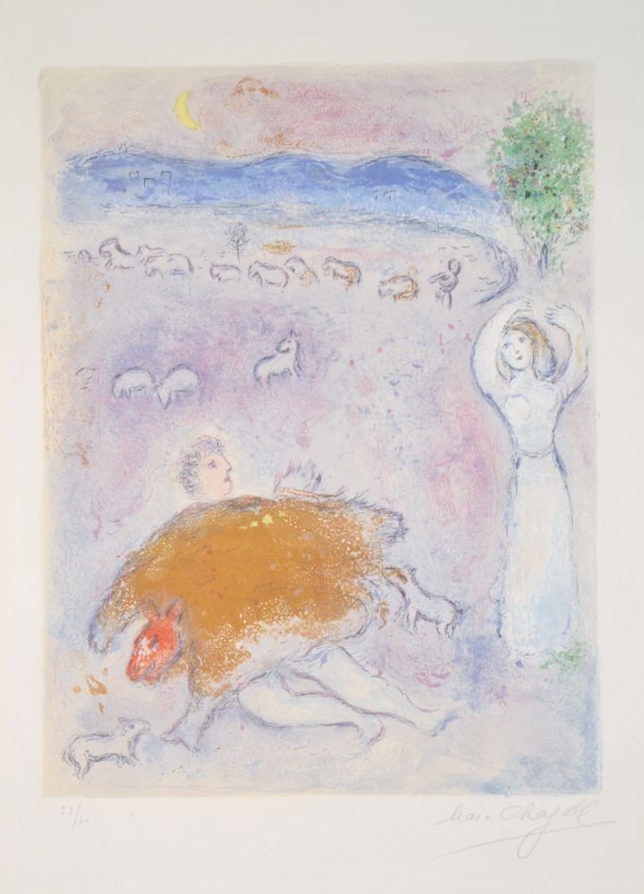 Lithographie Chagall - D.C Daphne And Chloe - M317