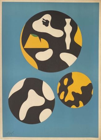 Lithographie Arp - De la famille des étoiles 