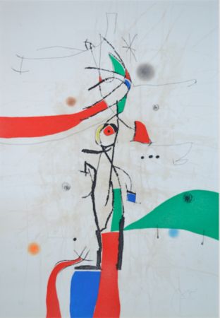 Eau-Forte Et Aquatinte Miró - Demi Mondaine A Sa Fenetre - D742
