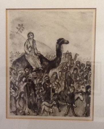 Eau-Forte Chagall - Depart de Jacob pour l'Egypte