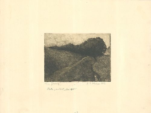 Gravure Philipp - Der Feldweg