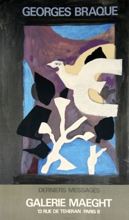 Lithographie Braque - Derniers Messages Galerie Maeght