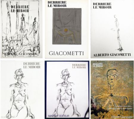 Livre Illustré Giacometti - DERRIÈRE LE MIROIR. COLLECTION COMPLÈTE DES NUMÉROS CONSACRÉS À ALBERTO GIACOMETTI (Avec 23 lithographies)
