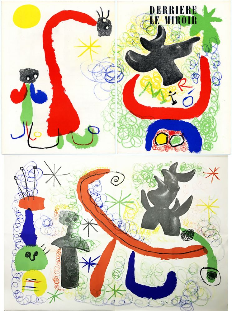Lithographie Miró - DERRIÈRE LE MIROIR n° 29-30 - MIRO. PARLER SEUL - Mai 1950.