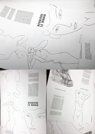 Lithographie Matisse - DERRIÈRE LE MIROIR N° 46-47. MATISSE. Mai 1952. Rarissime tirage à plat.