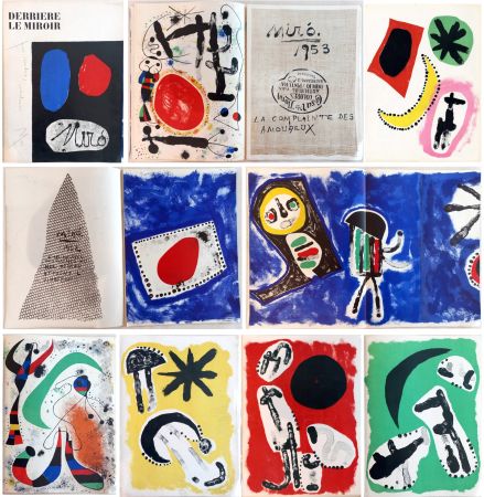 Livre Illustré Miró - DERRIÈRE LE MIROIR N° 57-58-59. MIRÓ. Juin 1953. Exemplaire dédicacé et signé à l'encre par Miró.