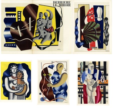 Livre Illustré Leger - DERRIÈRE LE MIROIR N° 79-80-81. FERNAND LÉGER 5 LITHOGRAPHIES EN COULEURS. Octobre 1955