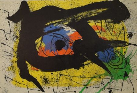 Lithographie Miró - DERRIÈRE LE MIROIR, No 203. Miró.