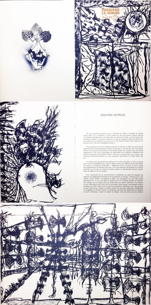 Livre Illustré Riopelle - Derrière le Miroir n° 232. 9 LITHOGRAPHIES ORIGINALES (1979).