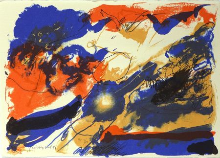 Lithographie Guinovart - Des dels blaus