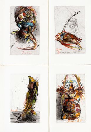 Livre Illustré Dado - DES HIRONDELLES et de quelques oiseaux... Ex de tête, avec 4 gouaches originales.