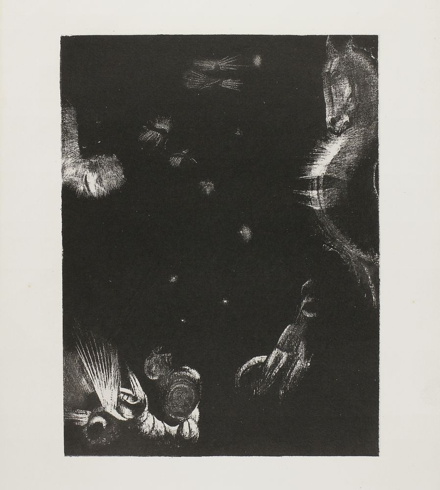 Lithographie Redon - Des peuples divers habitent les pays de l'océan