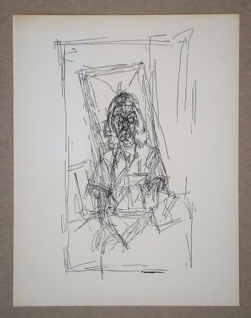 Lithographie Giacometti - Dessin, 1954