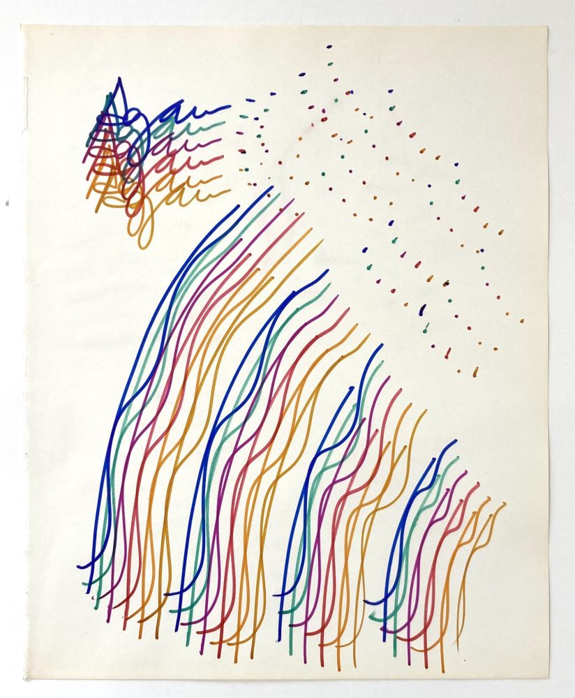 Aucune Technique Agam - Dessin au feutre, vers 1981