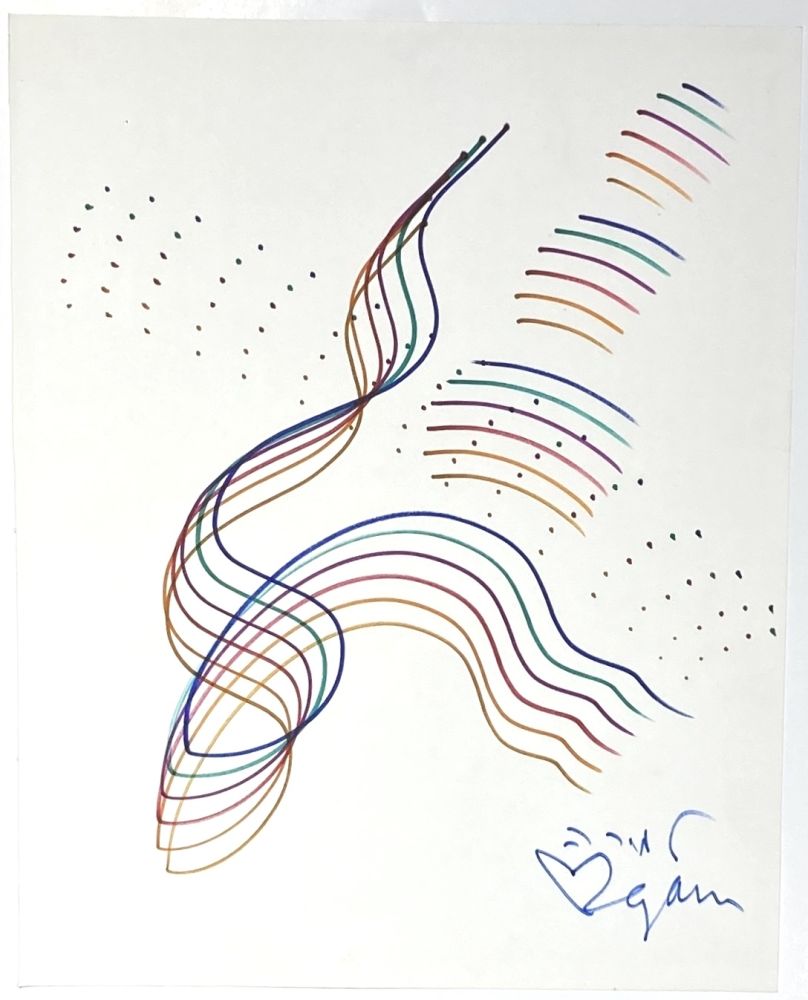 Aucune Technique Agam - Dessin au feutre, vers 1981