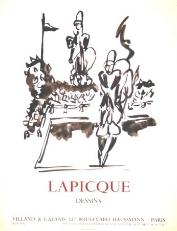Lithographie Lapicque - Dessins  Exposition Villand Galanis Paris 