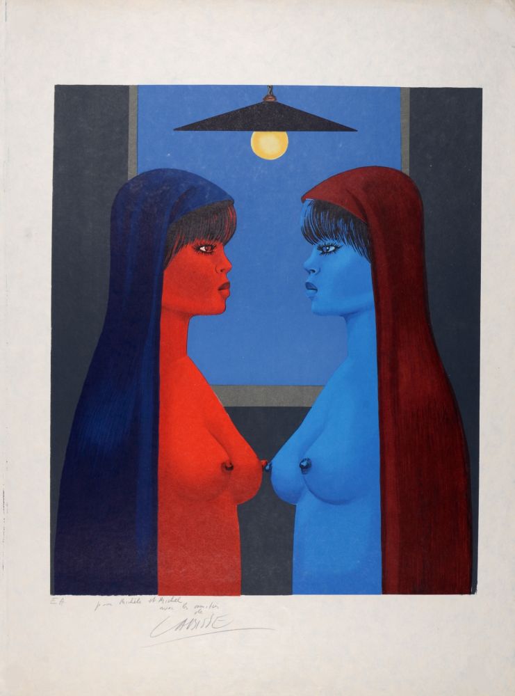Lithographie Labisse - Deux nues, c. 1973 - Hand-signed!