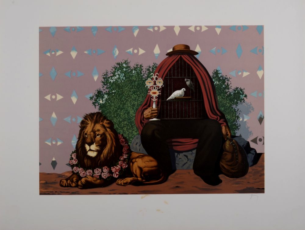 Lithographie Magritte - Deux Tourterelles dans la Chaude Pénombre de leur Maison, 1968
