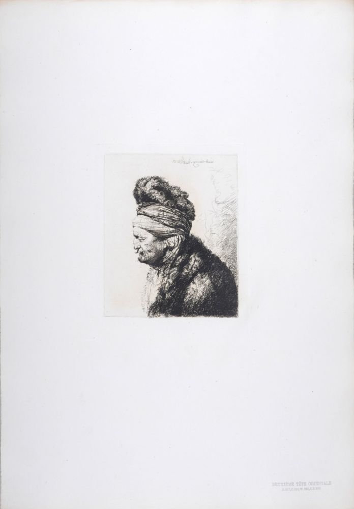Héliogravure Rembrandt - Deuxième tête orientale