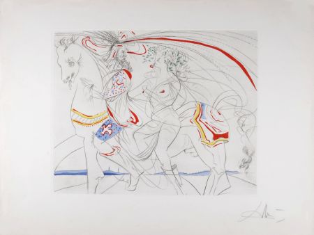Gravure Dali - Diane de Poitiers, 1974 - Hand-signed