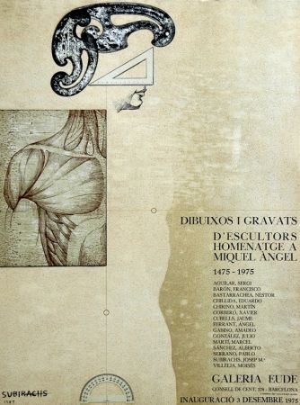 Affiche Subirachs - Dibuixos i gravats d'escultors. Homenatge a Miquel Àngel