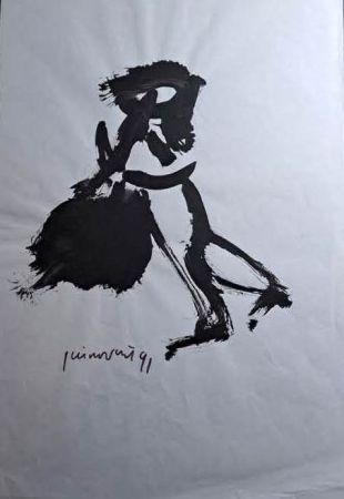 Aucune Technique Guinovart - Dibujo de torero - Bullfighter original drawing
