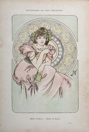 Lithographie Mucha - Dictionnaire des Arts Décoratifs, 1902