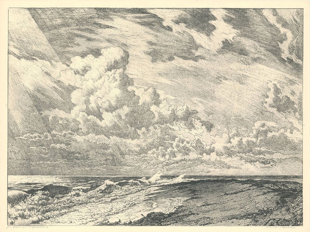 Lithographie Kätelhön - Die Düne (Heligoland)