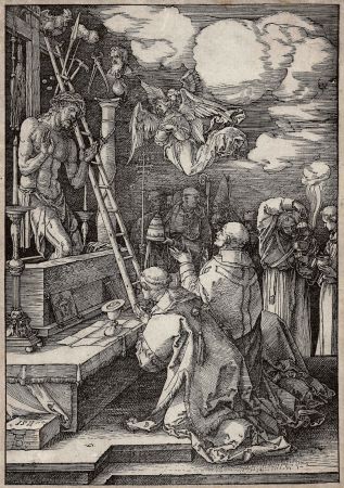 Gravure Sur Bois Durer - Die Messe des heiligen Gregor (The mass of St. Gregory)