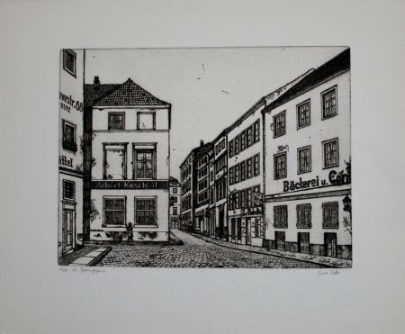 Gravure Vetter - Die Sperlingsgasse