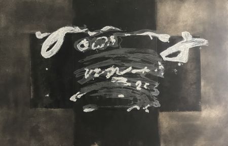 Gravure Tàpies - Diptyque avec Croix