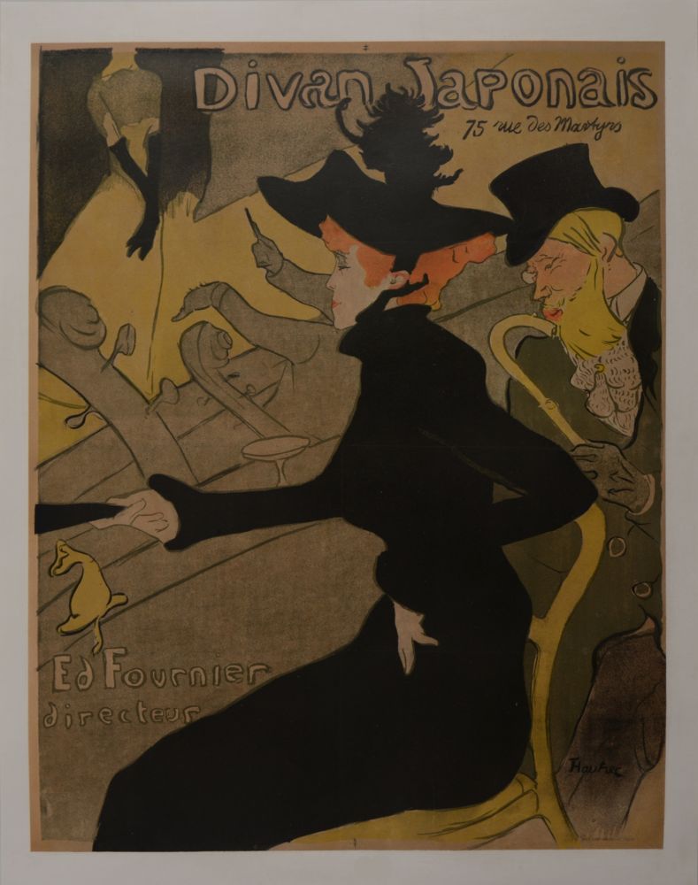 Lithographie Toulouse-Lautrec - Divan Japonais, 1893 - Large original lithograph poster
