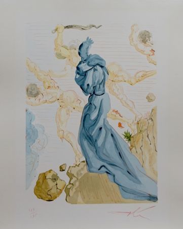 Gravure Sur Bois Dali - Divine Comedy Heaven Canto 19