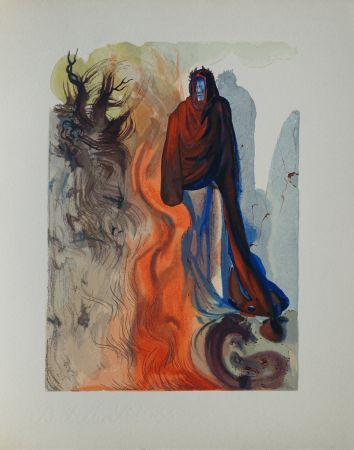 Gravure Sur Bois Dali - Divine Comédie, Enfer 34, Apparition de Pluton