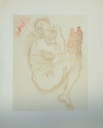 Gravure Sur Bois Dali - Divine Comédie, Purgatoire 19, Le songe de Dante