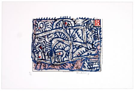 Lithographie Alechinsky - Dix-huitème arrondissement (Paris)