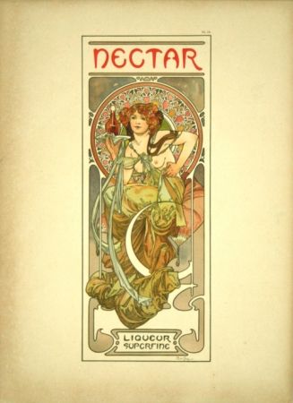 Lithographie Mucha - Document Décoratif  Planche n°14