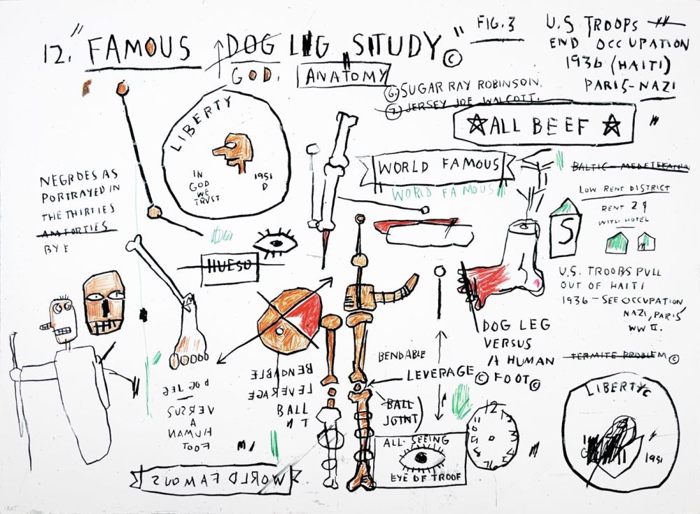 Sérigraphie Basquiat - Dog Leg Study