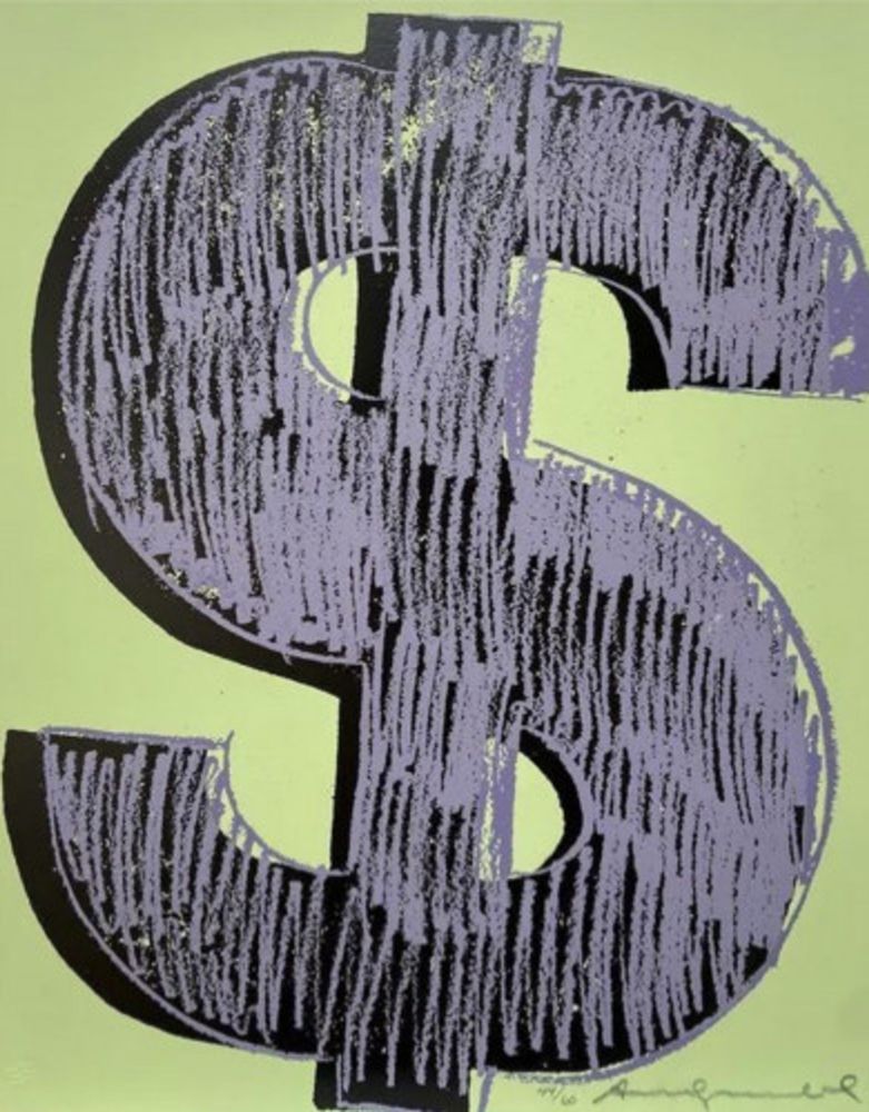 Sérigraphie Warhol - Dollar sign