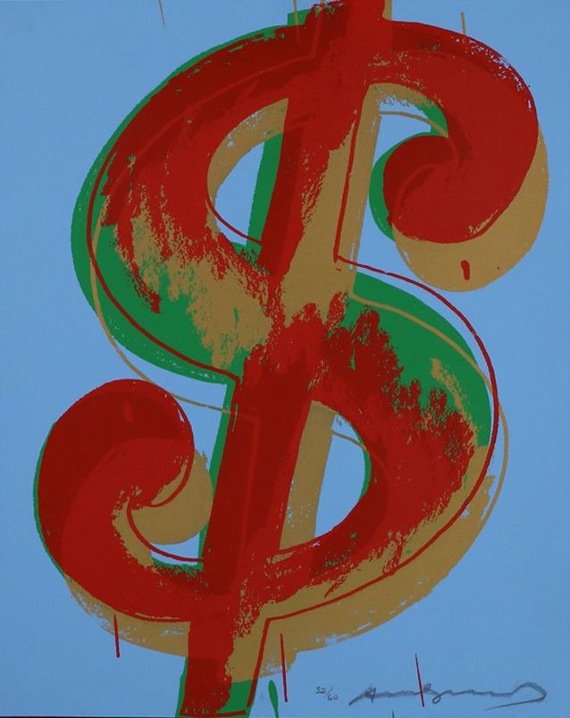 Sérigraphie Warhol - Dollar Sign 277
