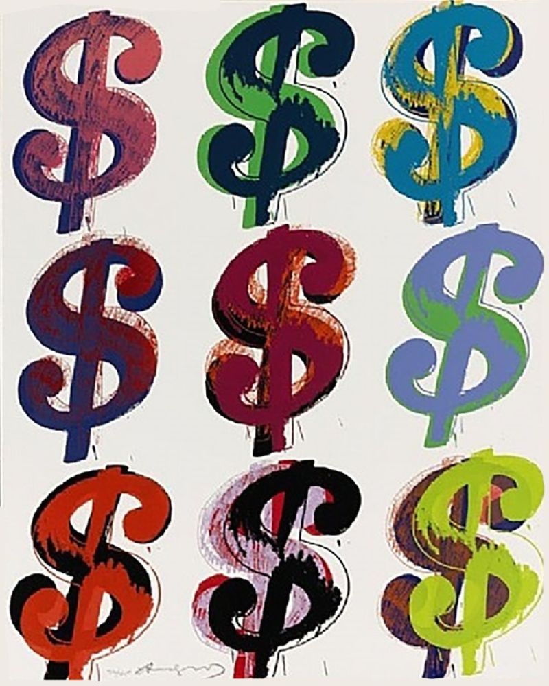 Sérigraphie Warhol - Dollar Sign (9) FS II.286
