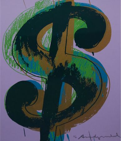 Sérigraphie Warhol - $ Dollar Sign, FS II.277