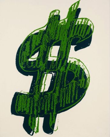 Sérigraphie Warhol - Dollar Sign, Green (FS II.278)