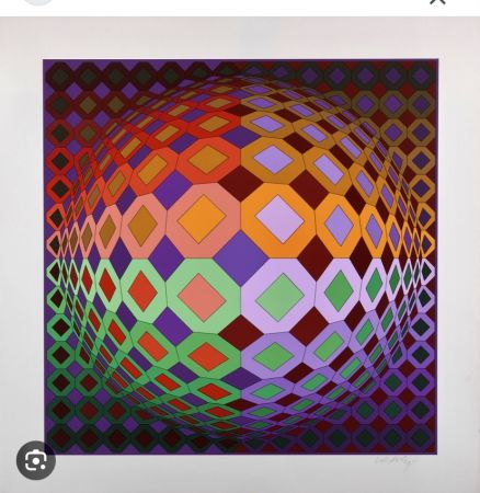 Sérigraphie Vasarely - Dombodka - 1978