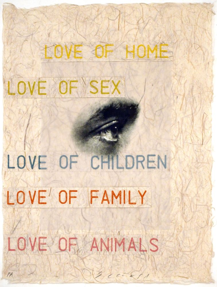 Lithographie Plensa - Domestic Propensities I (Love of Home)